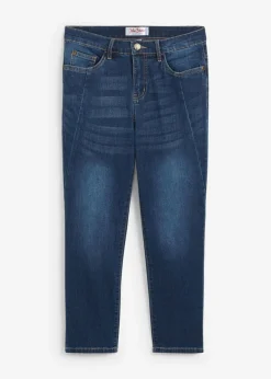 bonprix bonprix Vaqueros capri slim fit ultrasuaves Azul oscuro Clearance
