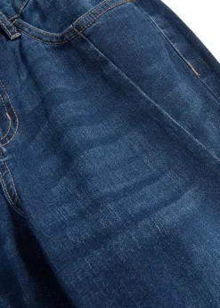 bonprix bonprix Vaqueros capri slim fit ultrasuaves Azul oscuro Clearance