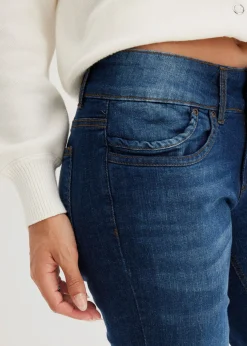 bonprix bonprix Vaqueros con corte mom y talle medio Azul desgastado Outlet