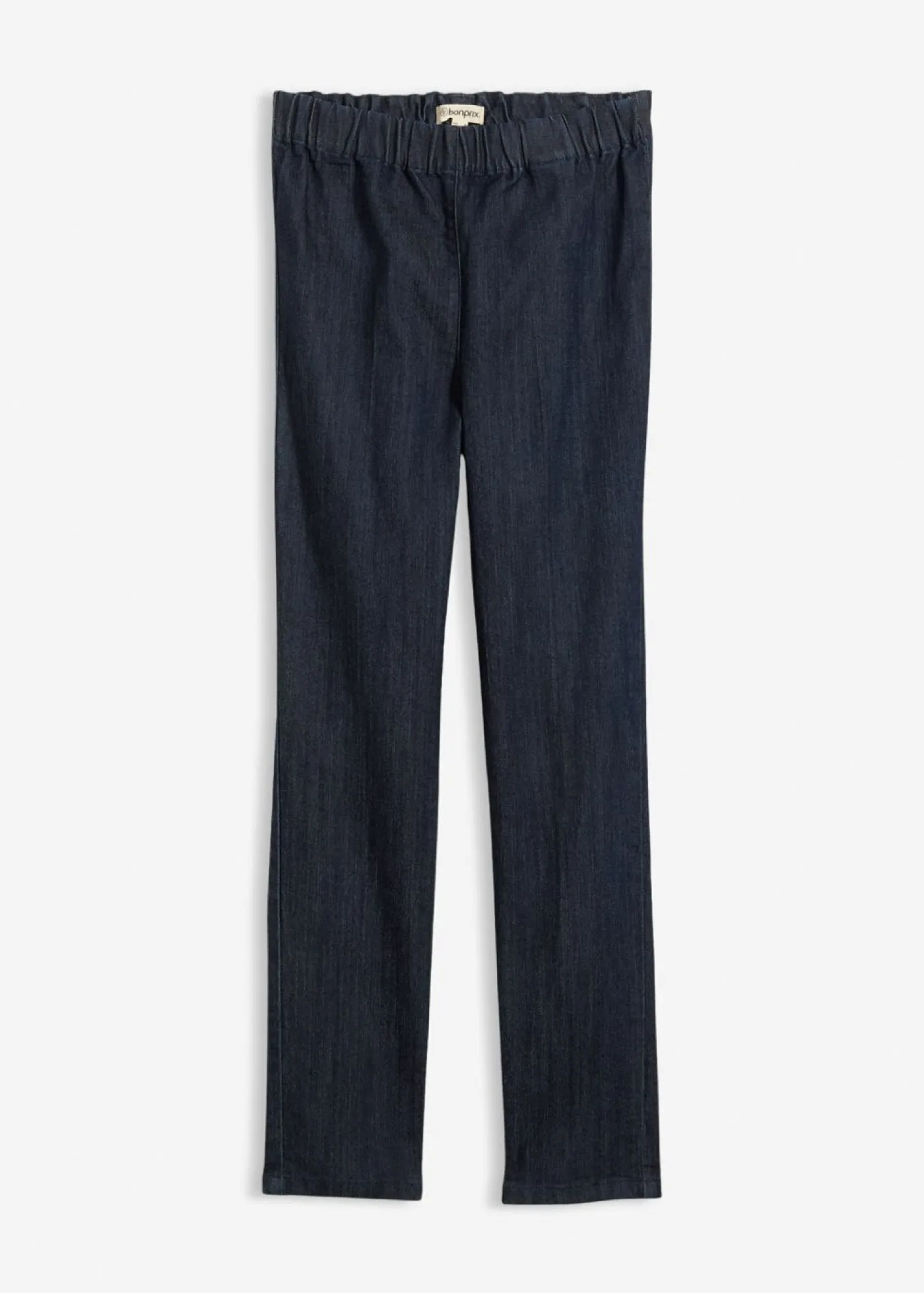 bonprix bonprix Vaqueros con corte slim, talle alto y largo cropped Azul oscuro denim Discount
