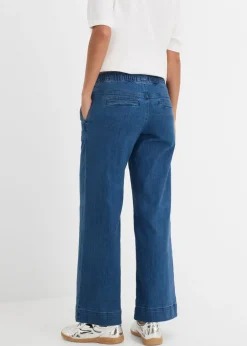 bonprix bonprix Vaqueros con pernera ancha, mid waist, elásticos Denim Clearance