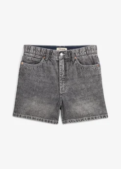 bonprix bonprix Vaqueros cortos poco elásticos con talle alto negro denim usado Outlet