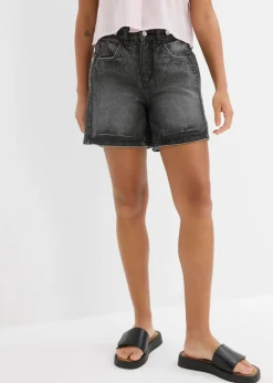 bonprix bonprix Vaqueros cortos poco elásticos con talle medio negro denim usado Best
