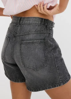 bonprix bonprix Vaqueros cortos poco elásticos con talle medio negro denim usado Best