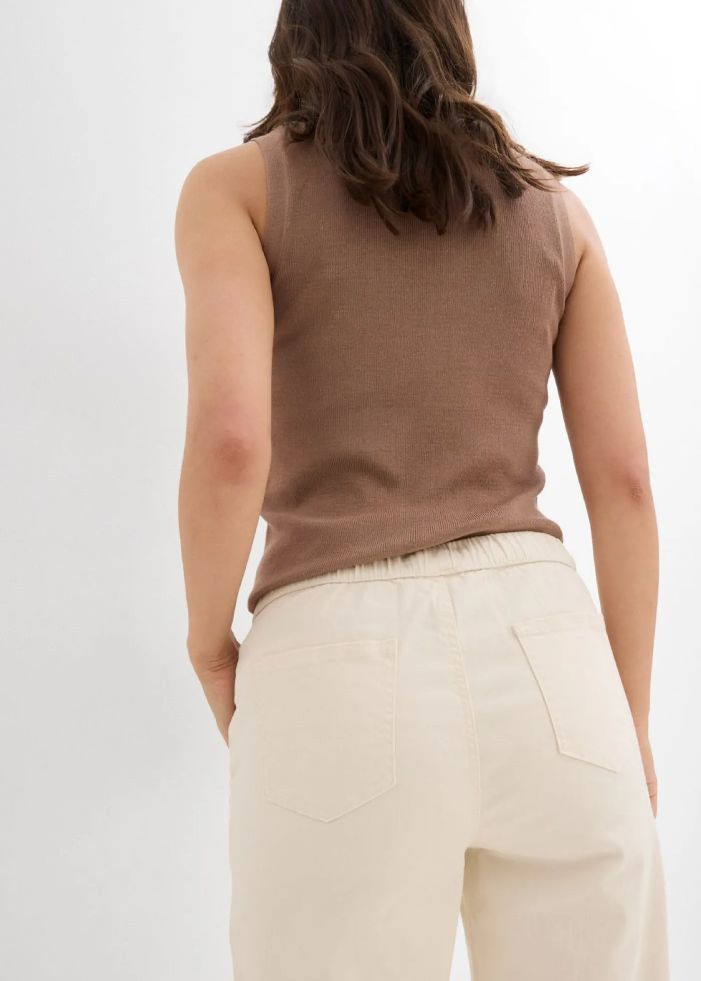 bonprix bonprix Vaqueros de corte barrel, mid waist, cintura cómoda Beige natural Hot