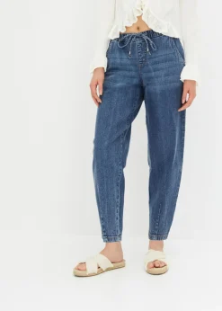 bonprix bonprix Vaqueros de corte barrel, mid waist, cintura cómoda Denim Outlet