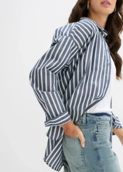 bonprix bonprix Vaqueros de pernera ancha, mid waist denim claro desgastado vintage Clearance