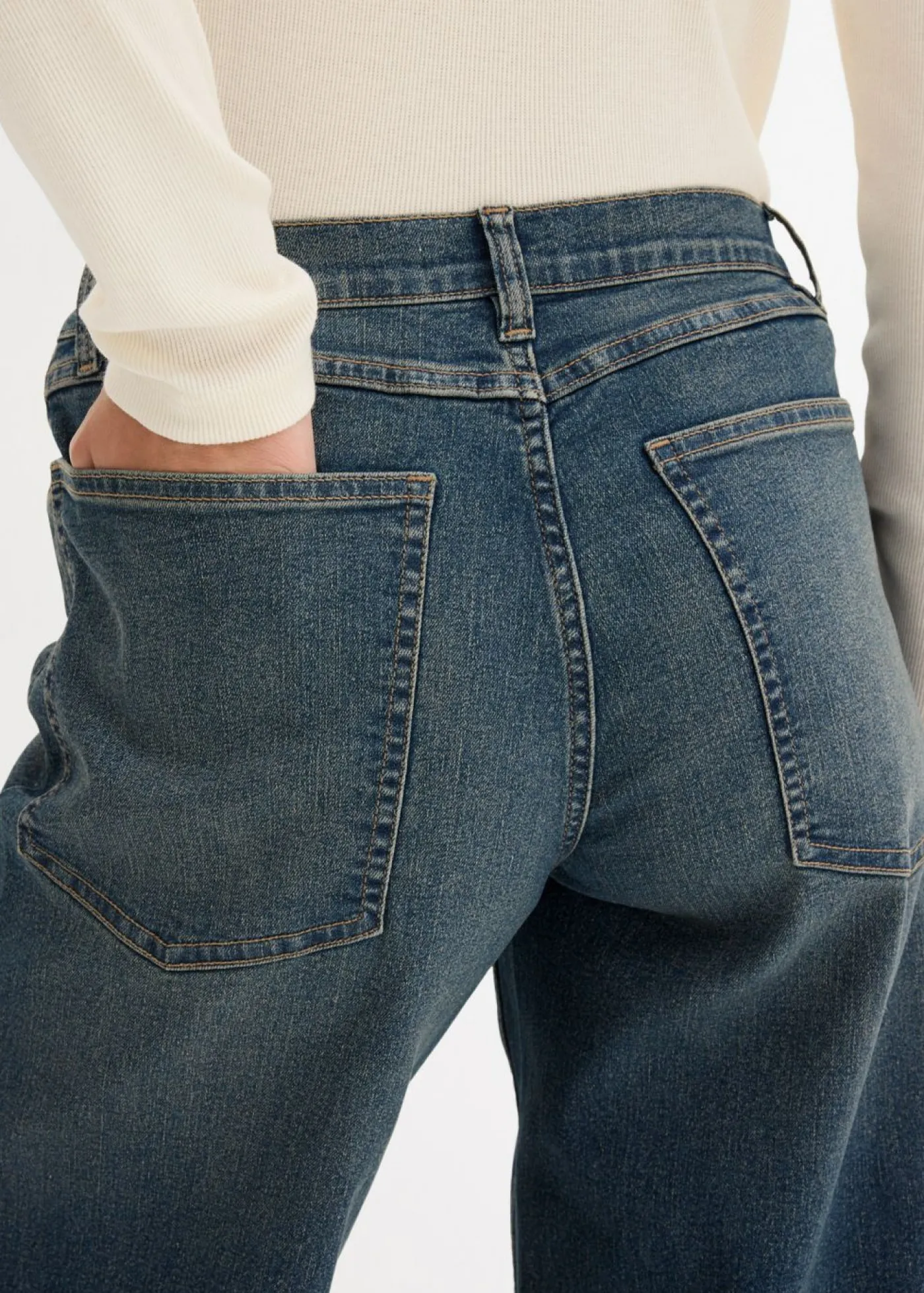 bonprix bonprix Vaqueros de pernera ancha, high waist Denim desgastado