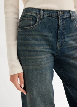 bonprix bonprix Vaqueros de pernera ancha, high waist Denim desgastado