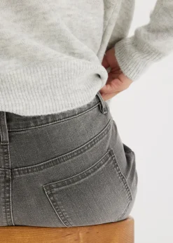 bonprix bonprix Vaqueros de pernera ancha, mid waist, elástico denim gris Outlet