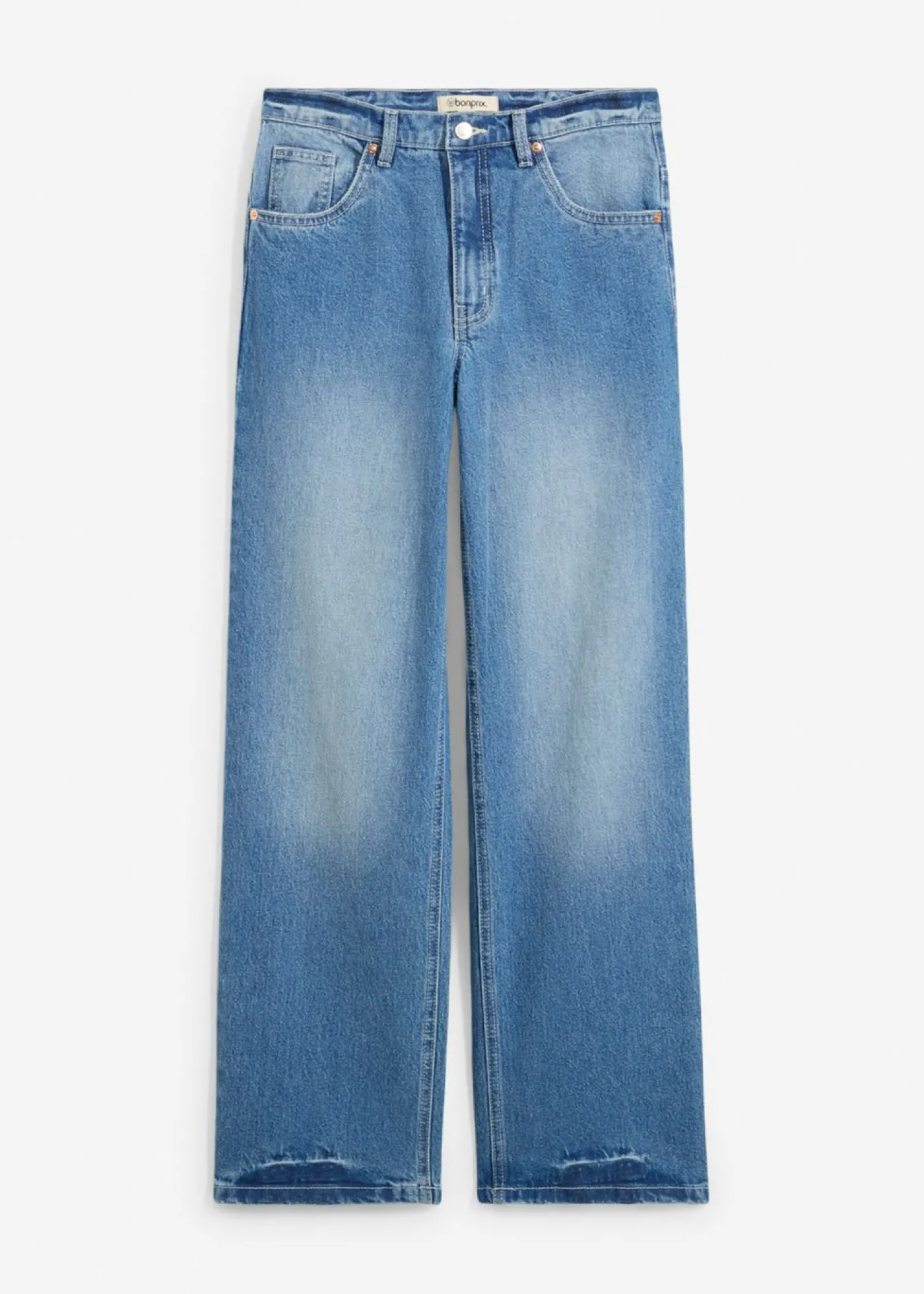 bonprix bonprix Vaqueros de pernera ancha, high waist azul claro denim usado Discount