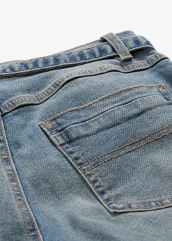bonprix bonprix Vaqueros de pernera ancha, mid waist, largo completo azul medio denim usado Online