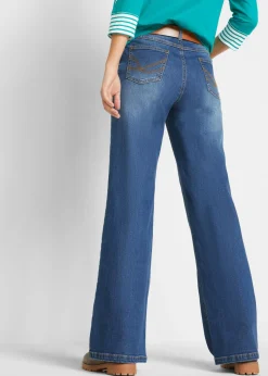 bonprix bonprix Vaqueros de pernera ancha, high waist, de algodón orgánico Denim usado Hot