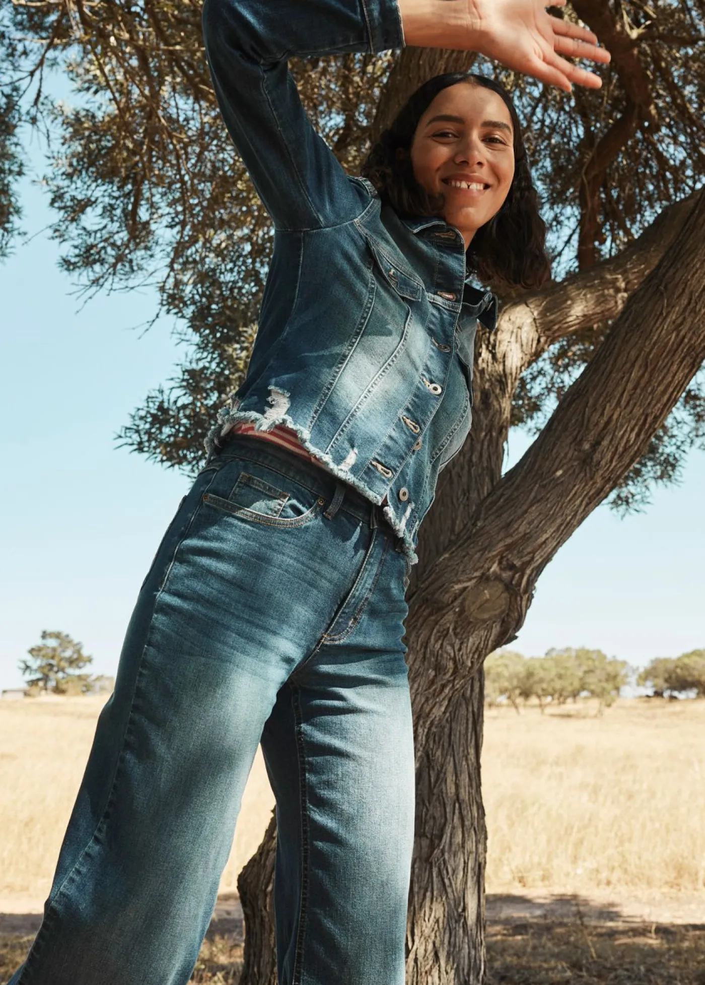 bonprix bonprix Vaqueros de pernera ancha, high waist, de algodón orgánico Denim usado Hot