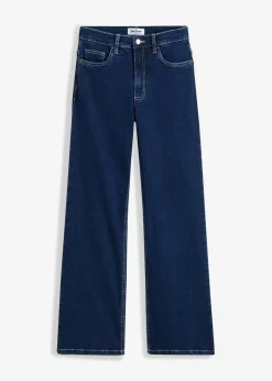 bonprix bonprix Vaqueros de pernera ancha, high waist, de algodón orgánico denim intenso Hot