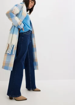 bonprix bonprix Vaqueros de pernera ancha, high waist, de algodón orgánico denim intenso Hot