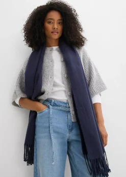 bonprix bonprix Vaqueros de pernera ancha, mid waist azul claro denim usado Online
