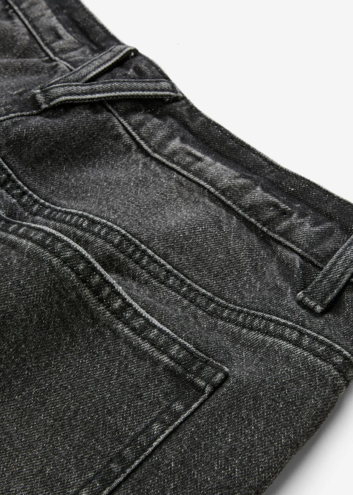 bonprix bonprix Vaqueros de pernera ancha, mid waist, largo completo y low stretch negro denim usado