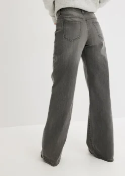 bonprix bonprix Vaqueros de pernera ancha, mid waist, elástico denim gris Best
