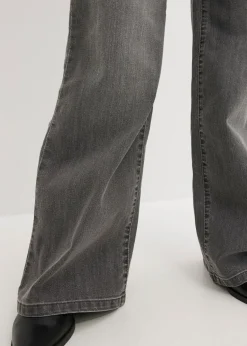 bonprix bonprix Vaqueros de pernera ancha, mid waist, elástico denim gris Best