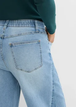 bonprix bonprix Vaqueros de pernera ancha, mid waist azul hielo denim usado New