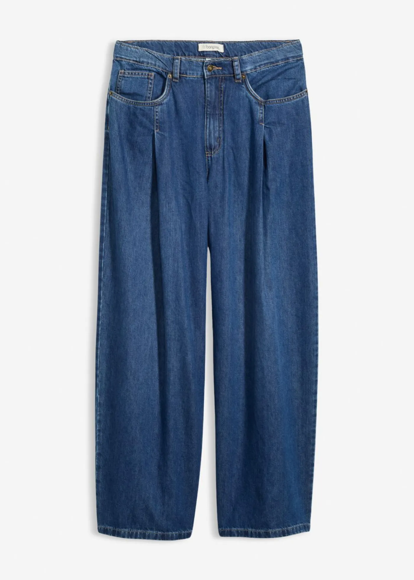 bonprix bonprix Vaqueros de pernera ancha, high waist Azul piedra usado Best