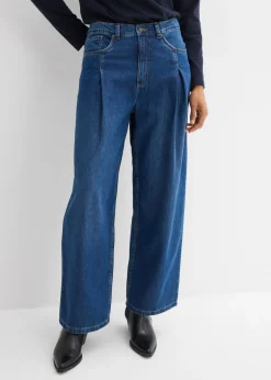 bonprix bonprix Vaqueros de pernera ancha, high waist Azul piedra usado Best