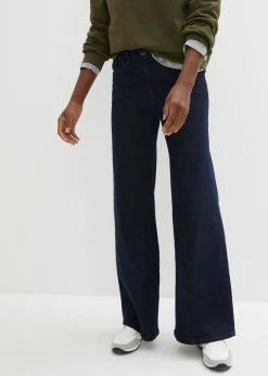 bonprix bonprix Vaqueros de pernera ancha, high waist, cintura cómoda denim intenso Hot