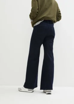 bonprix bonprix Vaqueros de pernera ancha, high waist, cintura cómoda denim intenso Hot