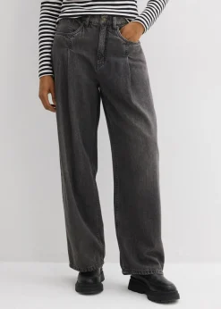 bonprix bonprix Vaqueros de pernera ancha, high waist Denim gris usado Clearance