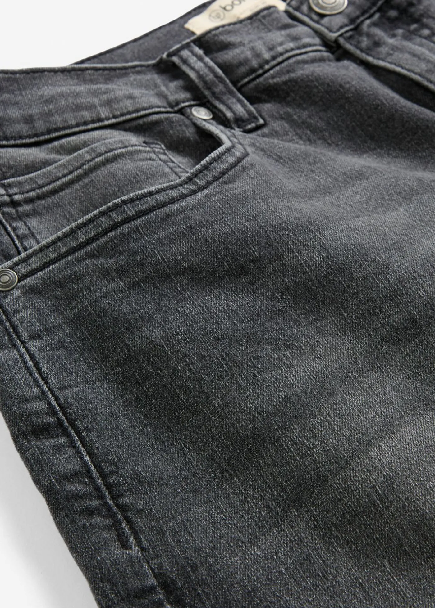 bonprix bonprix Vaqueros de pernera ancha, high waist Denim negro desgastado New