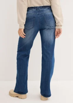 bonprix bonprix Vaqueros de pernera ancha, high waist, cintura cómoda Denim Online