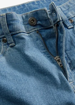 bonprix bonprix Vaqueros de pernera ancha, mid waist, elástico azul claro denim Online