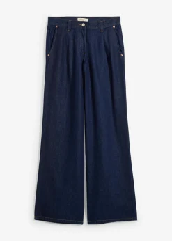 bonprix bonprix Vaqueros de pernera ancha, mid waist Azul oscuro denim Online