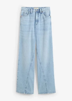 bonprix bonprix Vaqueros de pernera ancha, high waist, low stretch azul hielo denim usado Sale