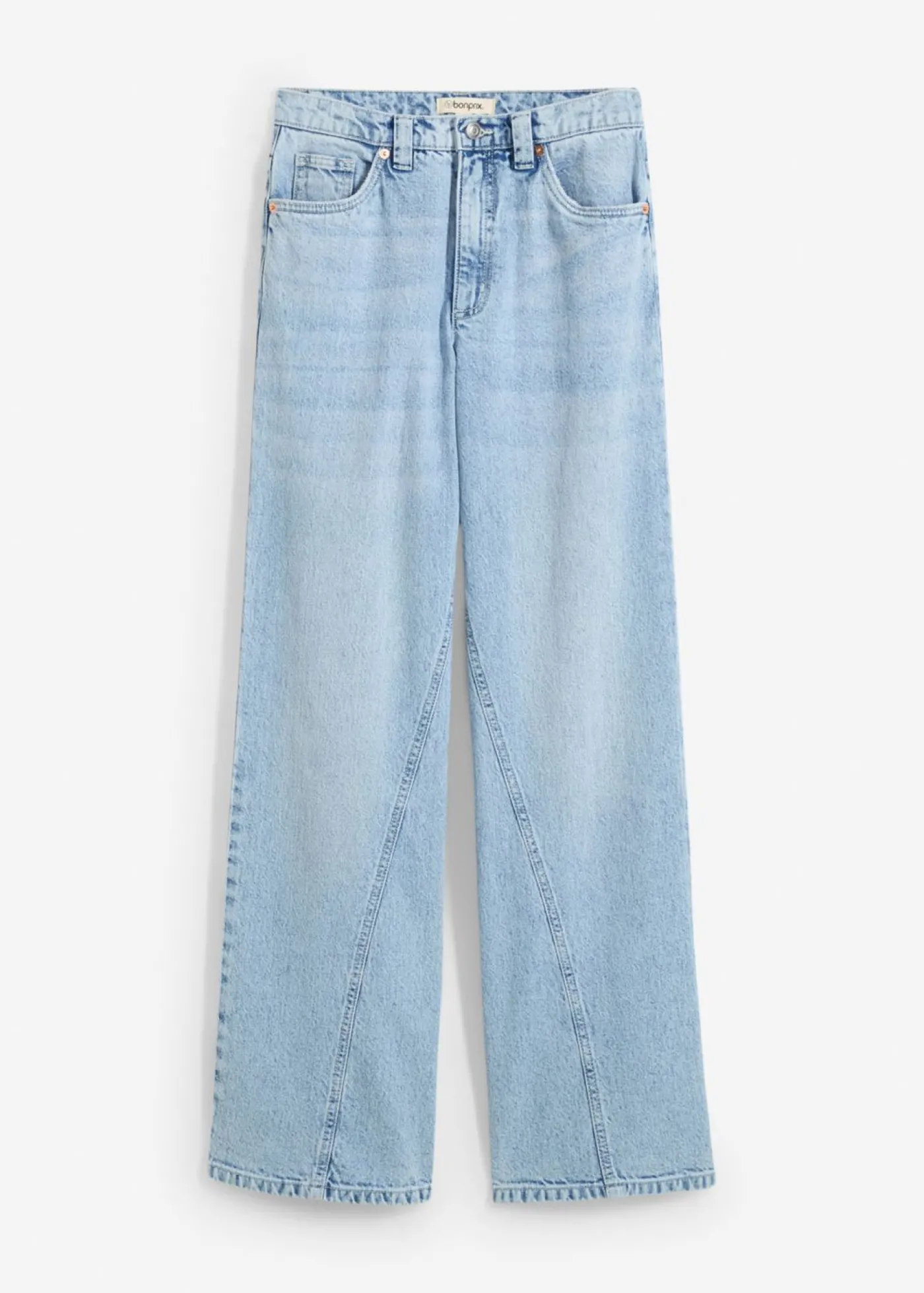 bonprix bonprix Vaqueros de pernera ancha, high waist, low stretch azul hielo denim usado Sale