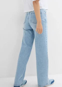 bonprix bonprix Vaqueros de pernera ancha, high waist, low stretch azul hielo denim usado Sale
