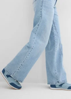 bonprix bonprix Vaqueros de pernera ancha, high waist, low stretch azul hielo denim usado Sale