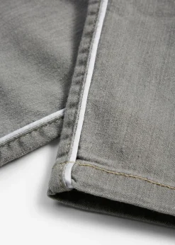 bonprix bonprix Vaqueros elásticos cómodos con largo capri y corte pitillo denim gris claro Discount