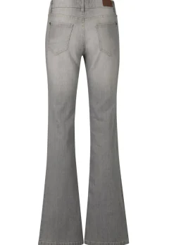 bonprix bonprix Vaqueros elásticos con corte bootcut y talle medio denim gris claro usado Clearance