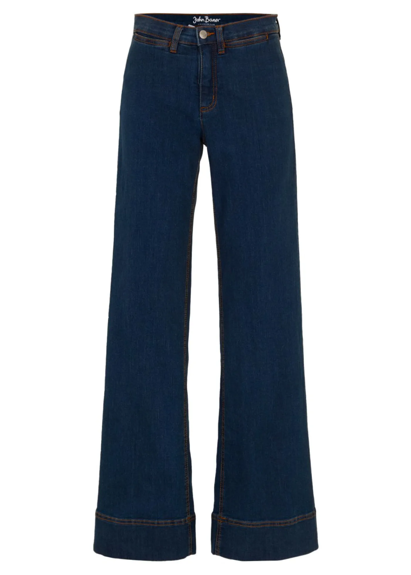 bonprix bonprix Vaqueros elásticos con pernera ancha y talle medio denim intenso Best