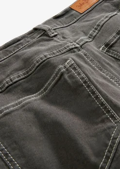 bonprix bonprix Vaqueros elásticos de cintura alta y corte mom Denim gris oscuro desgastado Clearance