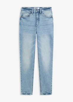 bonprix bonprix Vaqueros elásticos de cintura alta y corte mom Denim claro usado Clearance