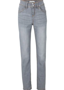 bonprix bonprix Vaqueros elásticos de corte slim y talle alto denim gris desgastado New