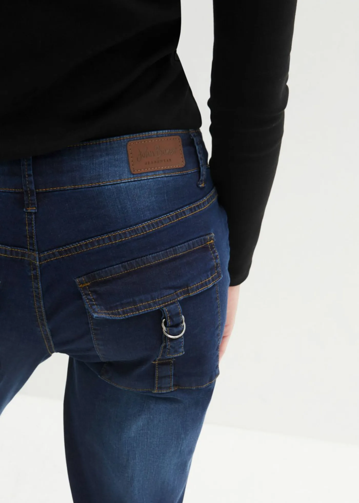 bonprix bonprix Vaqueros elásticos de corte capri Azul oscuro Outlet