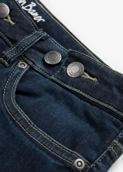 bonprix bonprix Vaqueros elásticos tipo boyfriend con cintura media Azul marino desgastado Best