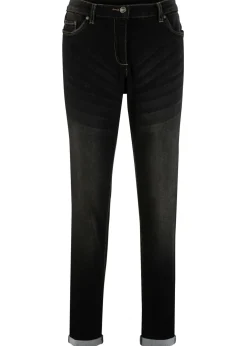 bonprix bonprix Vaqueros elásticos tipo boyfriend, mid waist Negro denim New