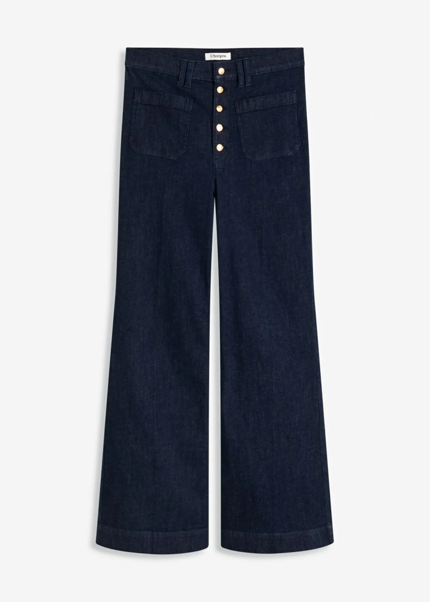 bonprix bonprix Vaqueros flared, high waist Azul oscuro denim Hot