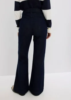 bonprix bonprix Vaqueros flared, high waist Azul oscuro denim Hot