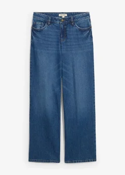 bonprix bonprix Vaqueros holgados con talle medio y corte recto Azul piedra usado Outlet